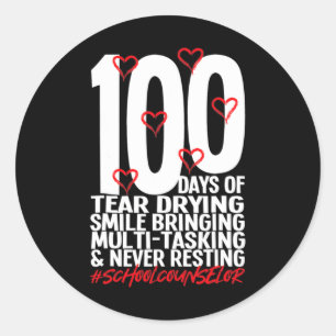 Sticker Rond Jours De Conseiller Scolaire 100e Jour De L'École