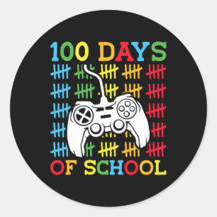 Sticker Rond Jours D'École Jeux Vidéo Contrôleur Jeux Enfants