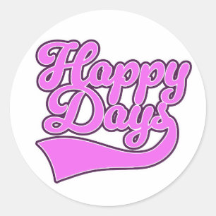 Sticker Rond Jours heureux