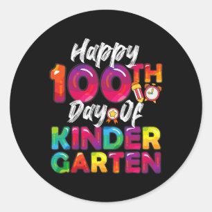 Sticker Rond Jours Tous Étudiants Professeur Joyeux 100ème Jour