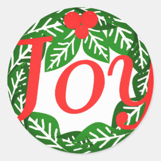 Sticker Rond Joy Crhistmas