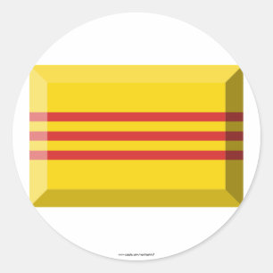 Sticker Rond Joyau du drapeau du Viet Nam du Sud