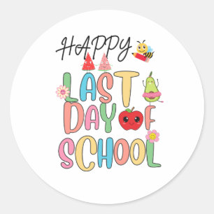 Sticker Rond Joyeuse Dernière journée d'école