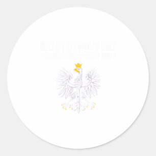 Sticker Rond Joyeuse Dyngus Day 2026 Aigle Blanc Fête polonaise
