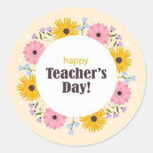 Joyeuse Fête des Enseignants Fleurs Sauvages