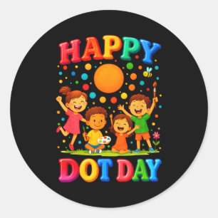 Sticker Rond Joyeuse Fête des Points 2025 Enseignants Enfants P