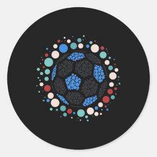 Sticker Rond Joyeuse Fête des Points Football Amateur de Points