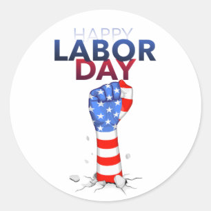 Sticker Rond Joyeuse fête du Travail