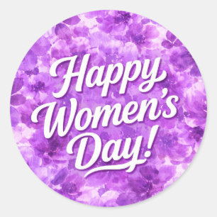 Sticker Rond Joyeuse Journée des Femmes