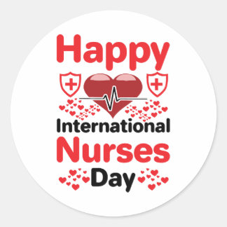 Sticker Rond joyeuse journée internationale des infirmières