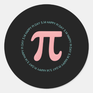 Sticker Rond Joyeuse Journée Pi Pour Les Enseignants En Mathéma