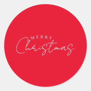 Sticker Rond Joyeuse nouvelle année Joyeux Noël Période des fêt