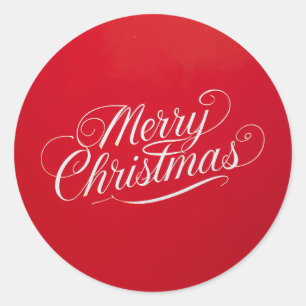 Sticker Rond Joyeuse nouvelle année Joyeux Noël Période des fêt