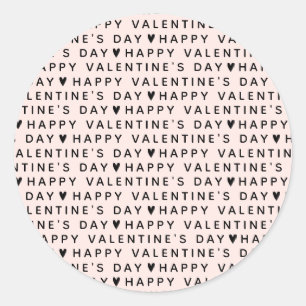 Sticker Rond Joyeuse Saint-Valentin moderne