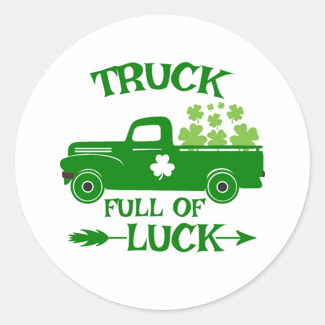 Sticker Rond Joyeuse St. Patrick’s Day ☘️ 🎉 (Devant)