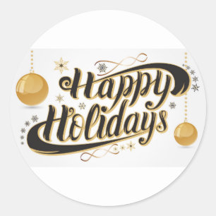 Sticker Rond Joyeuses fêtes