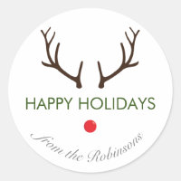 "Joyeuses fêtes" Minimal Abstrait Rudolph Reindeer