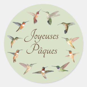 Sticker Rond Joyeuses Pâques