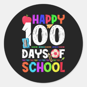 Sticker Rond Joyeux 100 jours d'école - 100e jour d'école