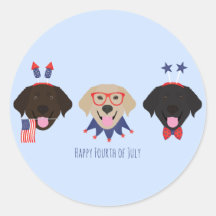 Joyeux 4 Juillet Chiens De Récupérateur Du Labrado