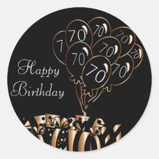 Sticker Rond Joyeux 70e anniversaire
