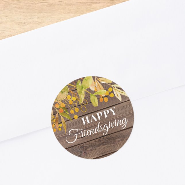 Sticker Rond Joyeux Action d'amitié (Créateur téléchargé)