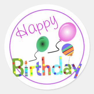 Sticker Rond Joyeux anniversaire
