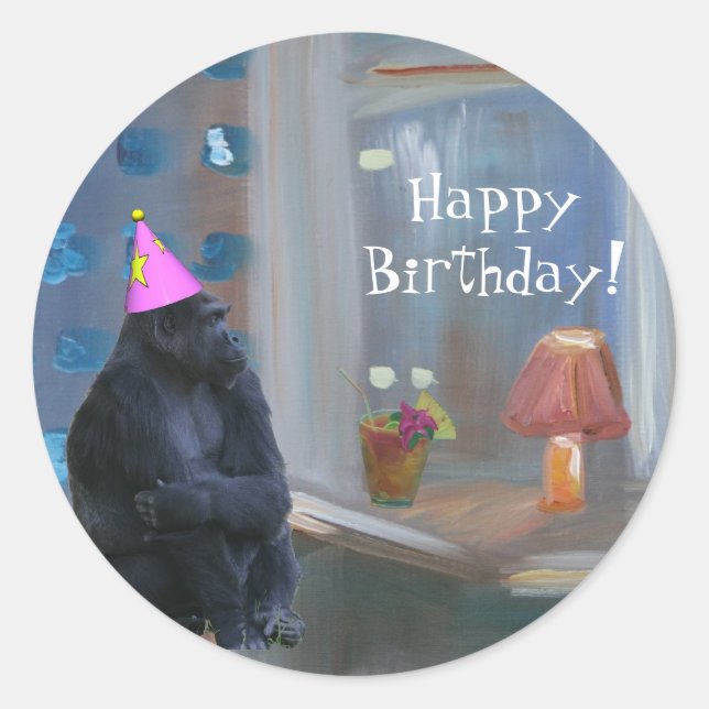 Sticker Rond Joyeux anniversaire ! (Devant)