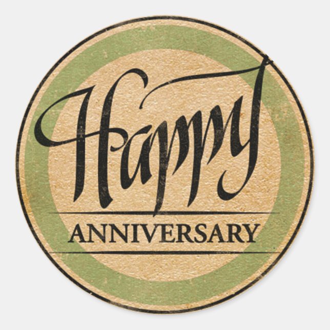 Sticker Rond Joyeux anniversaire (Devant)