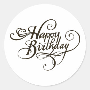 Sticker Rond Joyeux anniversaire