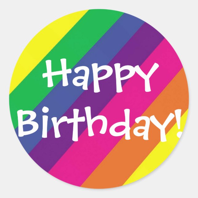 Sticker Rond Joyeux anniversaire ! (Devant)