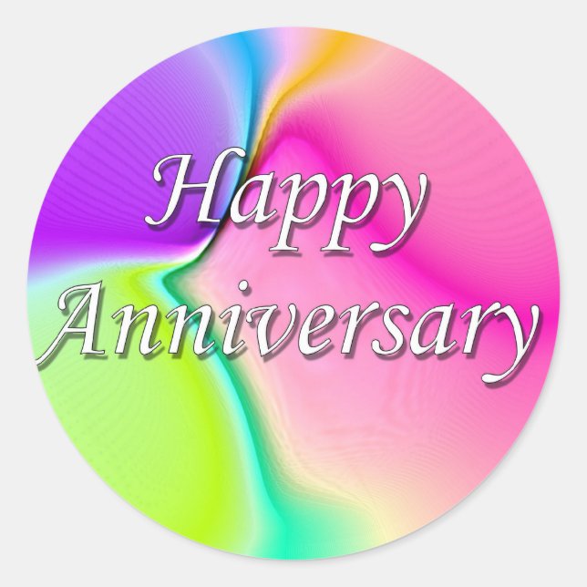 Sticker Rond Joyeux anniversaire (Devant)