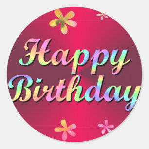 Sticker Rond Joyeux anniversaire