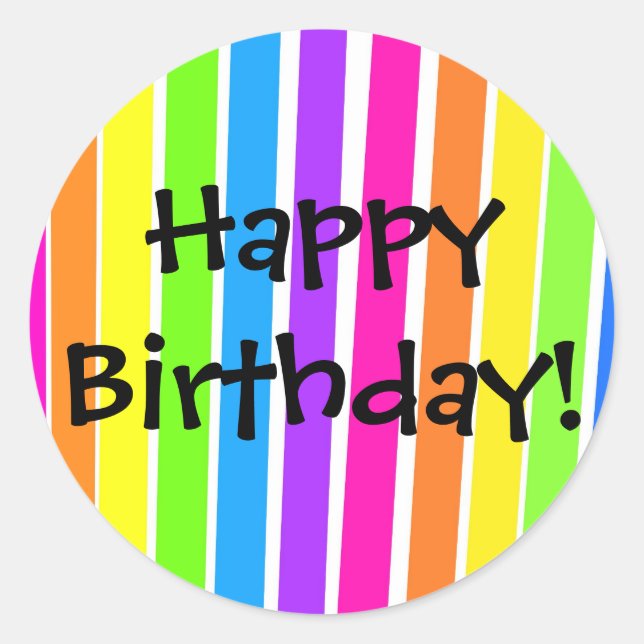 Sticker Rond Joyeux anniversaire (Devant)