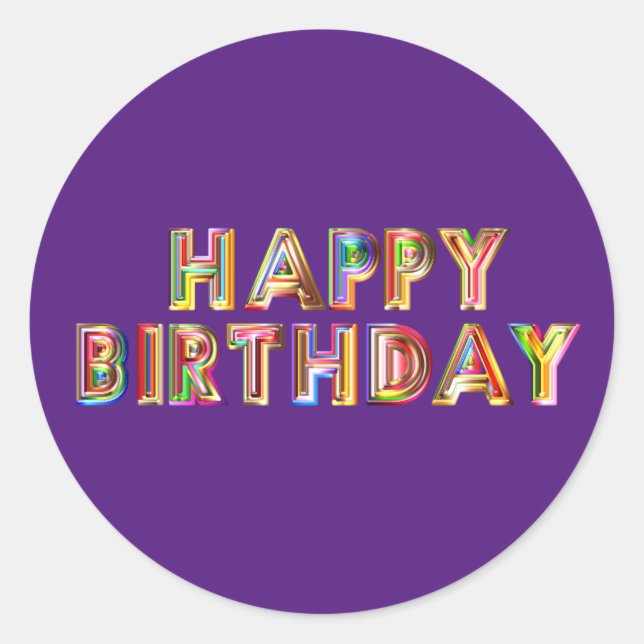 Sticker Rond Joyeux anniversaire (Devant)
