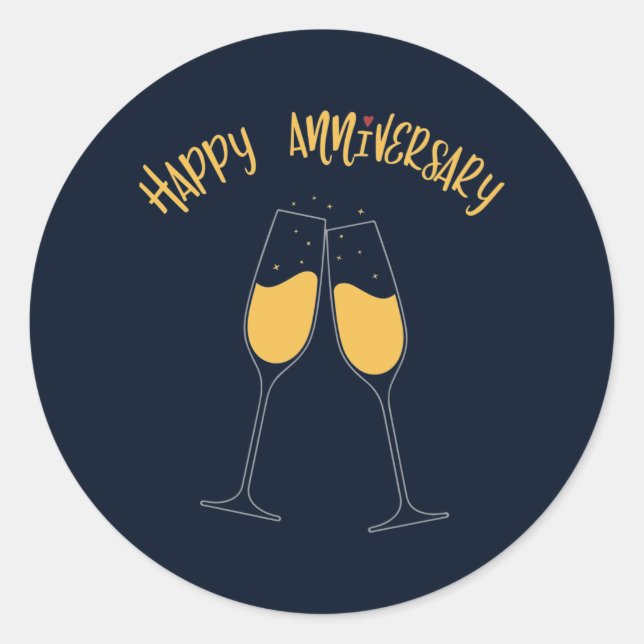 Sticker Rond Joyeux anniversaire (Devant)