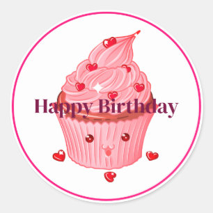 Sticker Rond Joyeux anniversaire