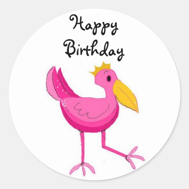 Sticker Rond Joyeux Anniversaire (Devant)