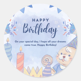 Sticker Rond Joyeux anniversaire