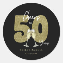 Joyeux Anniversaire 50 Ans Fête Black Gold