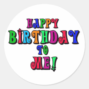 Sticker Rond Joyeux anniversaire à moi