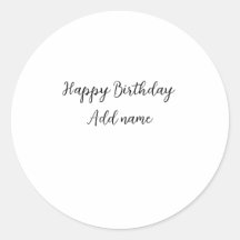 Joyeux anniversaire ajouter nom titre simple minim