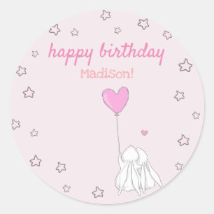 Sticker Rond Joyeux anniversaire ! Anniversaire de la fille des