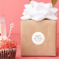 Joyeux anniversaire aux pois colorés