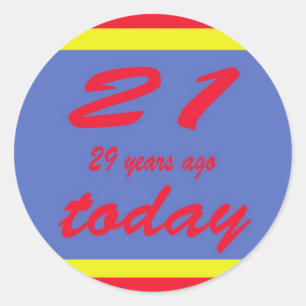 Sticker Rond Joyeux anniversaire cinquante-0e