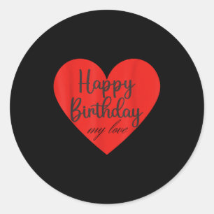 Sticker Rond Joyeux anniversaire mon amour 