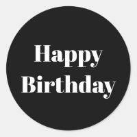 Joyeux anniversaire noir blanc minimaliste Cool mo