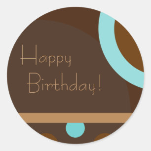 Sticker Rond Joyeux anniversaire ! Rétro 103