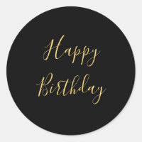 Joyeux Anniversaire Texte Personnalisé Noir Jaune 