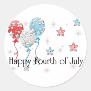 Sticker Rond Joyeux Balloons/Stickers du 4 juillet
